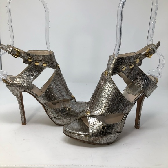Dior Shoes - SITC Dior Metallic Exotic Python Extreme Sandals